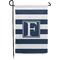 Horizontal Stripe Small Garden Flag - Double Sided w/ Initial