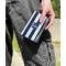 Horizontal Stripe Genuine Leather Womens Wallet - In Context