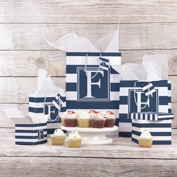 Horizontal Stripe Gift Bags - In Context