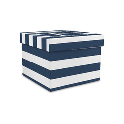 Horizontal Stripe Gift Box with Lid - Canvas Wrapped - Small (Personalized)