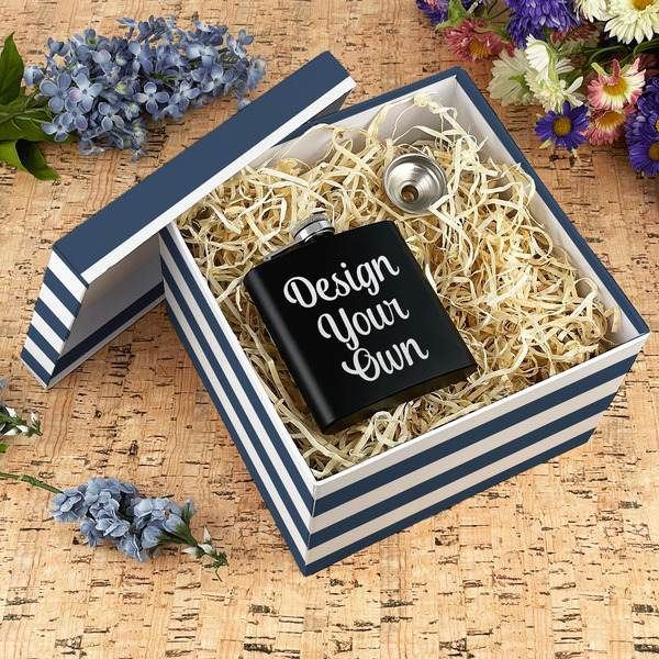 Horizontal Stripe Gift Boxes with Lid - Canvas Wrapped - X-Large - In Context