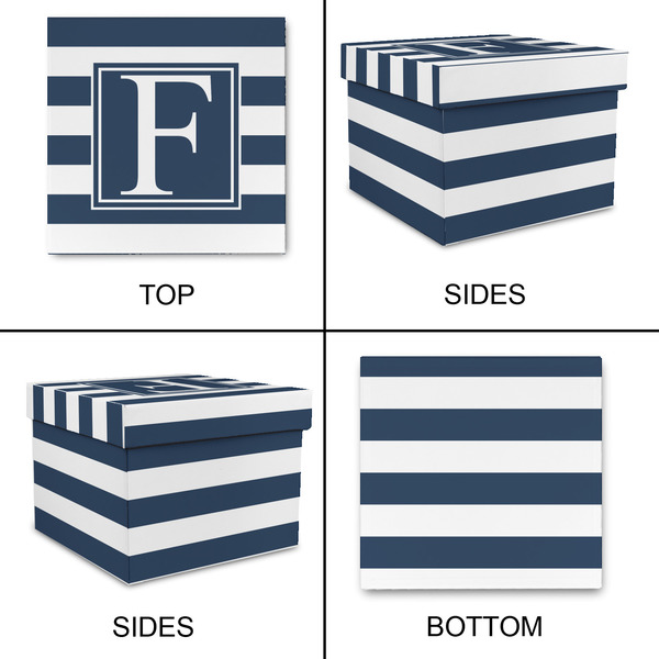 Horizontal Stripe Gift Boxes with Lid - Canvas Wrapped - XX-Large - Approval