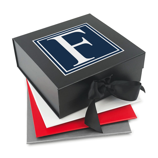 Custom Horizontal Stripe Gift Box with Magnetic Lid (Personalized)