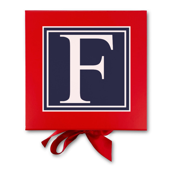 Horizontal Stripe Gift Boxes with Magnetic Lid - Red - Approval