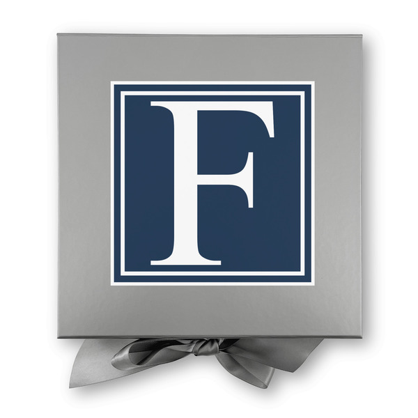 Horizontal Stripe Gift Boxes with Magnetic Lid - Silver - Approval