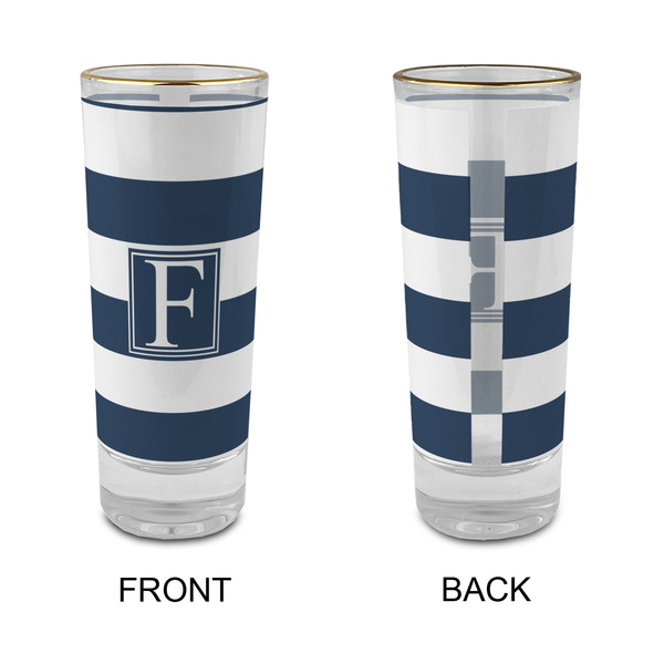 Horizontal Stripe Glass Shot Glass - 2 oz - Single - APPROVAL