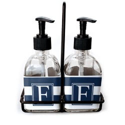 Horizontal Stripe Glass Soap & Lotion Bottles (Personalized)