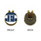 Horizontal Stripe Golf Ball Hat Clip Marker - Apvl - GOLD