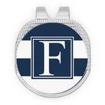 Horizontal Stripe Golf Ball Marker - Hat Clip - Silver