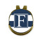 Horizontal Stripe Golf Ball Marker - Hat Clip - Gold