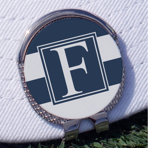 Custom Horizontal Stripe Golf Ball Marker - Hat Clip