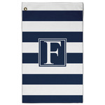 Horizontal Stripe Golf Towel - Poly-Cotton Blend w/ Initial