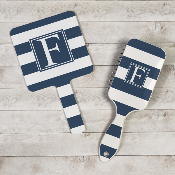 Horizontal Stripe Hand Mirrors - In Context