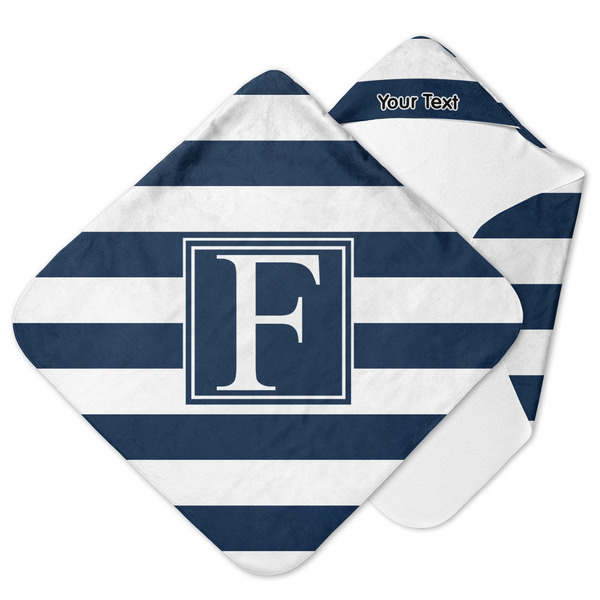 Custom Horizontal Stripe Hooded Baby Towel (Personalized)