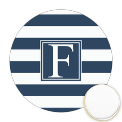 Horizontal Stripe Printed Cookie Topper - Round (Personalized)