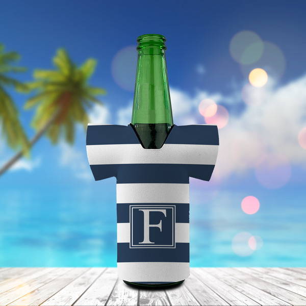 Horizontal Stripe Jersey Bottle Cooler - LIFESTYLE