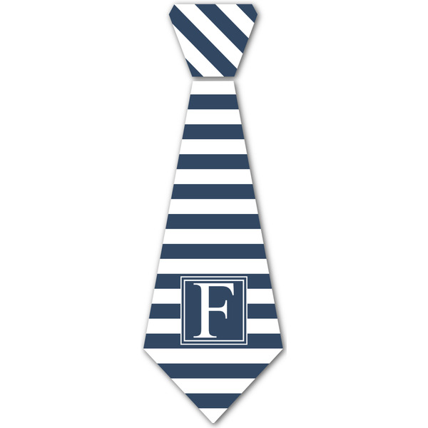 Custom Horizontal Stripe Iron On Tie - 4 Sizes w/ Initial