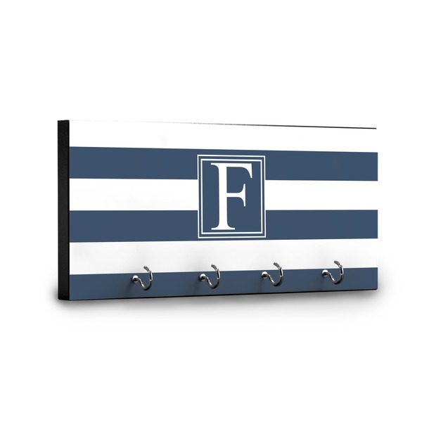 Horizontal Stripe Key Hanger - Front View with Hooks