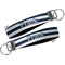 Horizontal Stripe Key-chain - Metal and Nylon - Front and Back