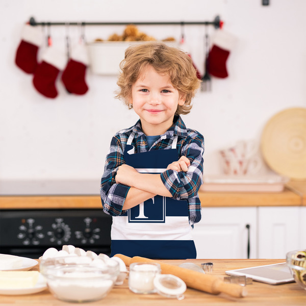 Horizontal Stripe Kid's Aprons - Small - Lifestyle