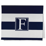 Horizontal Stripe Kitchen Towel - Poly Cotton w/ Initial