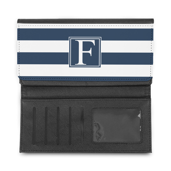 Horizontal Stripe Ladies Wallet - Half Way Open