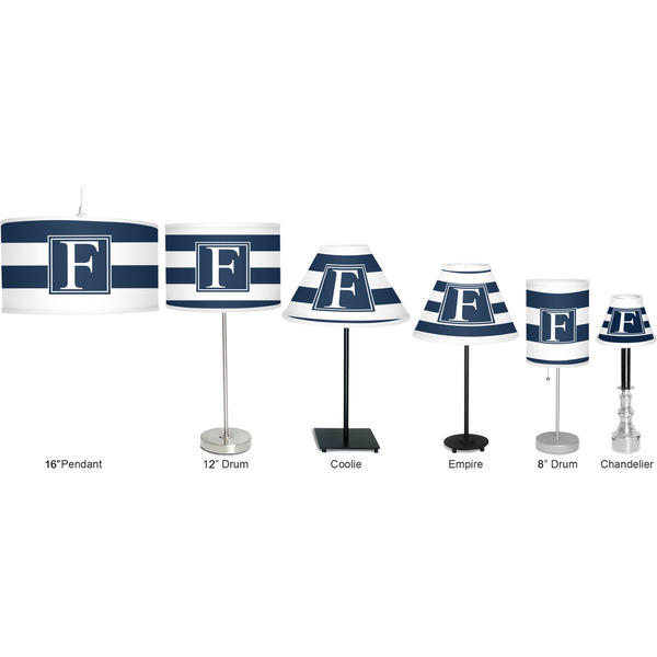 Horizontal Stripe Lamp Full View Size Comparison