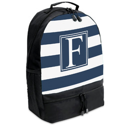 Horizontal Stripe Backpacks - Black (Personalized)