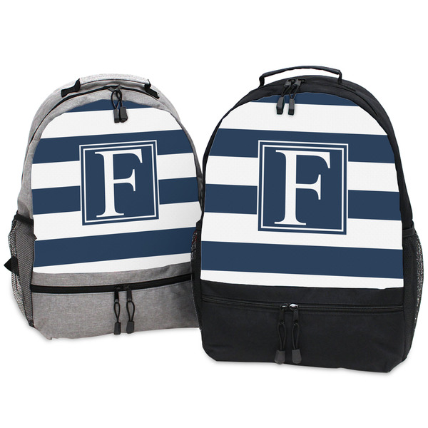 Horizontal Stripe Large Backpacks - Both