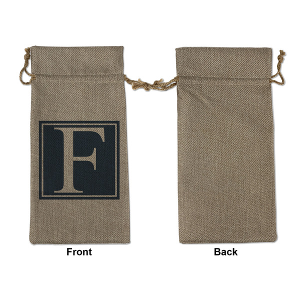 Horizontal Stripe Large Burlap Gift Bags - Front Approval