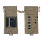 Horizontal Stripe Large Burlap Gift Bag - Front & Back (Personalized)