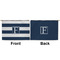 Horizontal Stripe Large Zipper Pouch Approval (Front and Back)