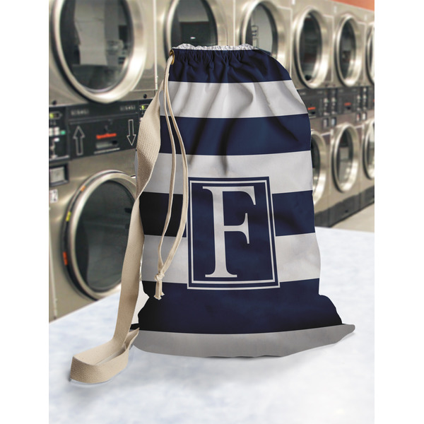 Horizontal Stripe Laundry Bag in Laundromat