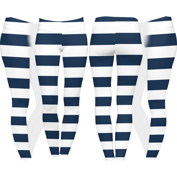 Horizontal Stripe Leggings Turn Around - Apvl