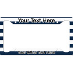 Horizontal Stripe License Plate Frame (Personalized)