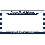 Horizontal Stripe License Plate Frame - Style A (Personalized)