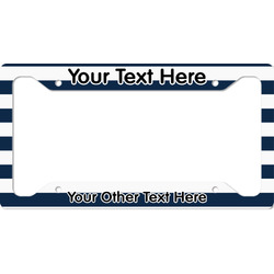 Horizontal Stripe License Plate Frame (Personalized)