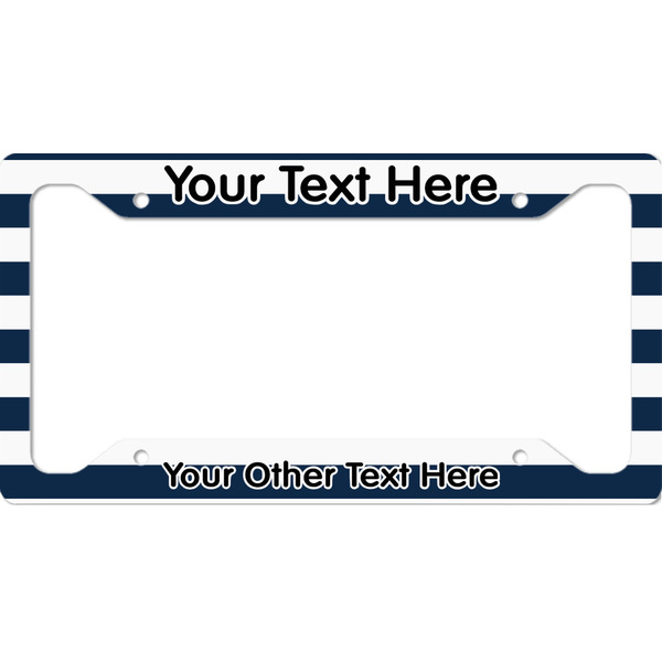 Custom Horizontal Stripe License Plate Frame (Personalized)