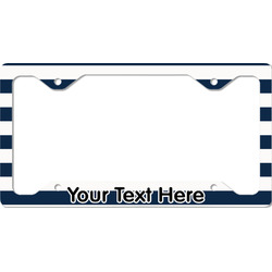 Horizontal Stripe License Plate Frame - Style C (Personalized)