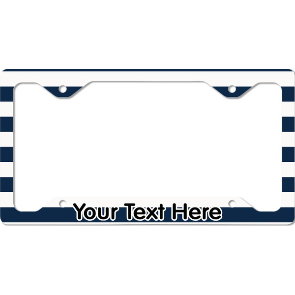 Custom Horizontal Stripe License Plate Frame - Style C (Personalized)