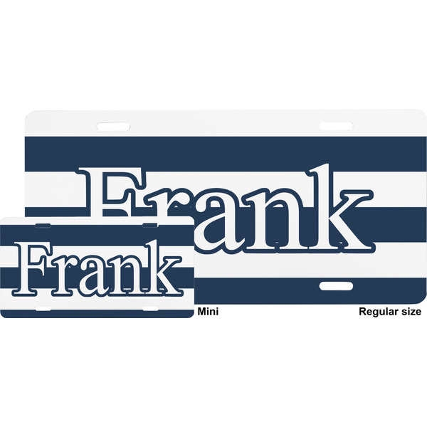 Horizontal Stripe License Plate (Sizes)