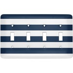 Horizontal Stripe Light Switch Cover (4 Toggle Plate)