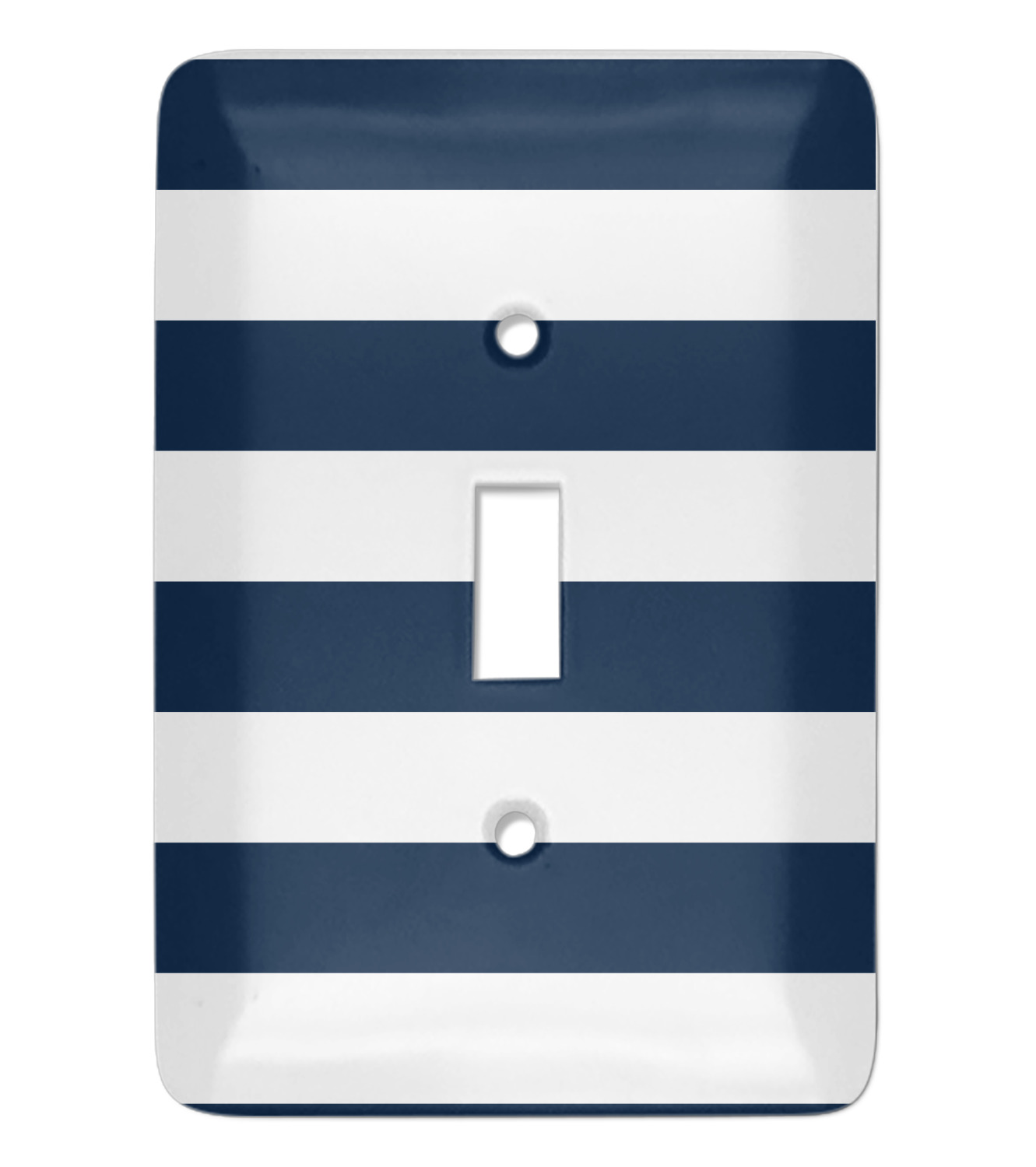 Horizontal Stripe Light Switch Cover (Single Toggle) (Personalized