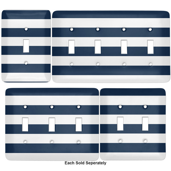 Horizontal Stripe Light Switch Covers all sizes
