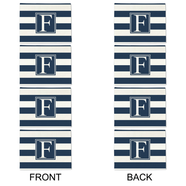 Horizontal Stripe Linen Placemat - APPROVAL Set of 4 (double sided)