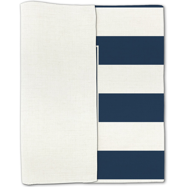 Horizontal Stripe Linen Placemat - Folded Half
