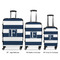 Horizontal Stripe Luggage Bags all sizes - With Handle