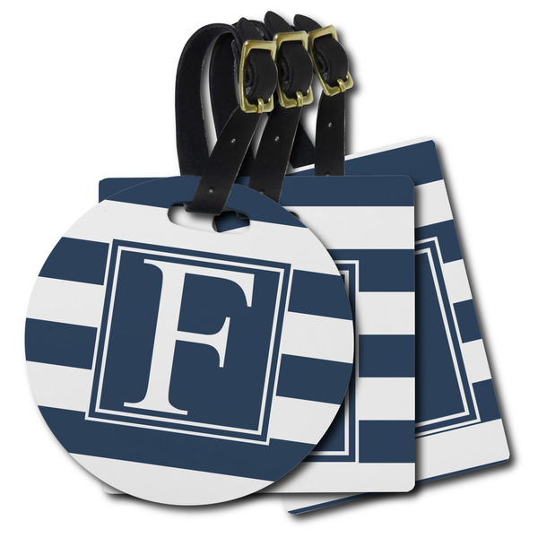 Custom Horizontal Stripe Plastic Luggage Tag (Personalized)