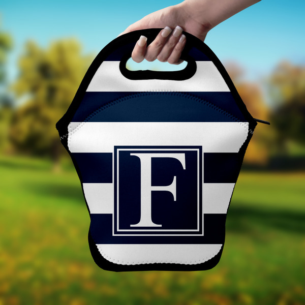 Horizontal Stripe Lunch Bag - Hand