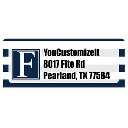 Horizontal Stripe Return Address Labels (Personalized)
